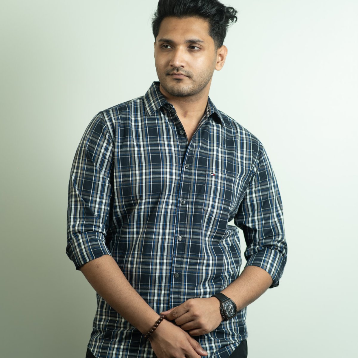 Tommy Hilfiger Classic Navy Check Shirt