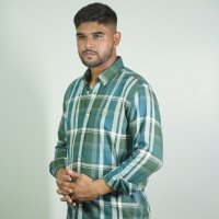 Burberry Forest Green Check Shirt