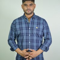Burberry Royal Blue Check Shirt