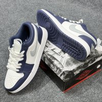 JORDAN 1 LOW BLACK GAME ROYAL MELATIC PLATINUM (1:1 GRADE)