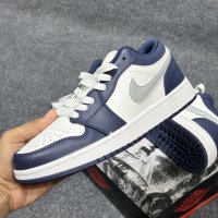 JORDAN 1 LOW BLACK GAME ROYAL MELATIC PLATINUM (1:1 GRADE)
