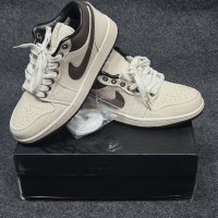 JORDAN 1 LOW PREMIUM PALE IVORY OFF NOIR BAROQUE BROWN (1:1 GRADE)