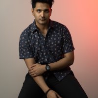 Navy Floral Print